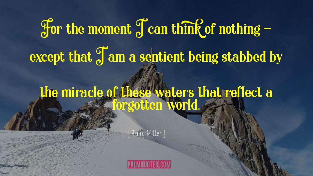 Henry Miller Quotes: For the moment I can