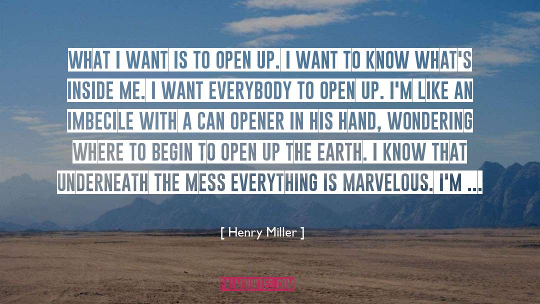 Henry Miller Quotes: What I want is to