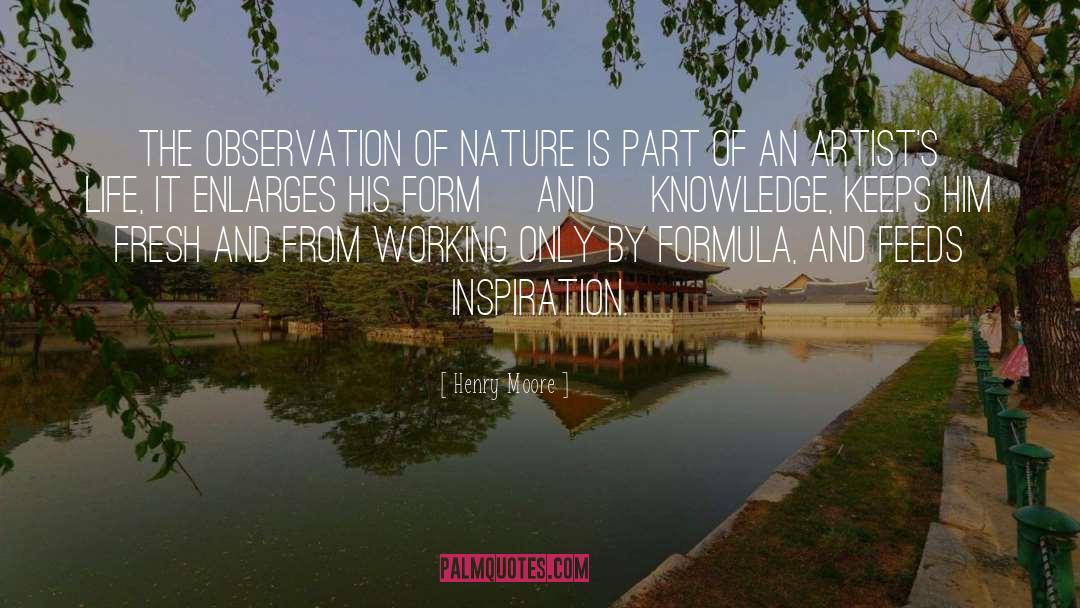 Henry Moore Quotes: The observation of nature is