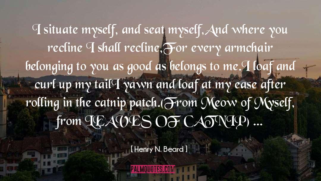 Henry N. Beard Quotes: I situate myself, and seat