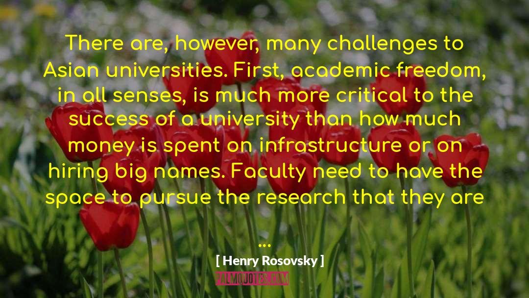 Henry Rosovsky Quotes: There are, however, many challenges