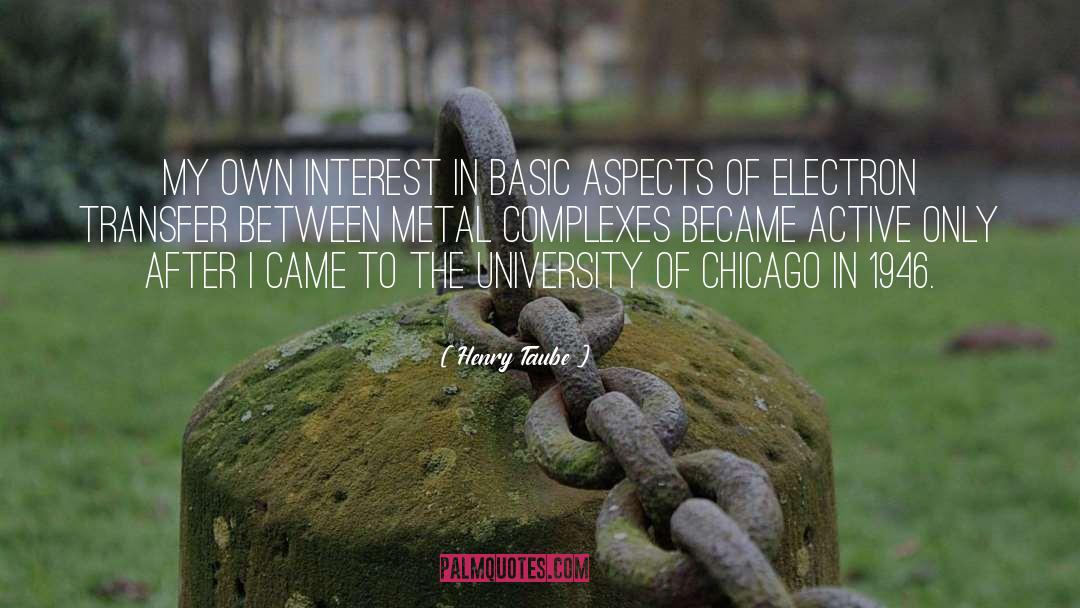 Henry Taube Quotes: My own interest in basic