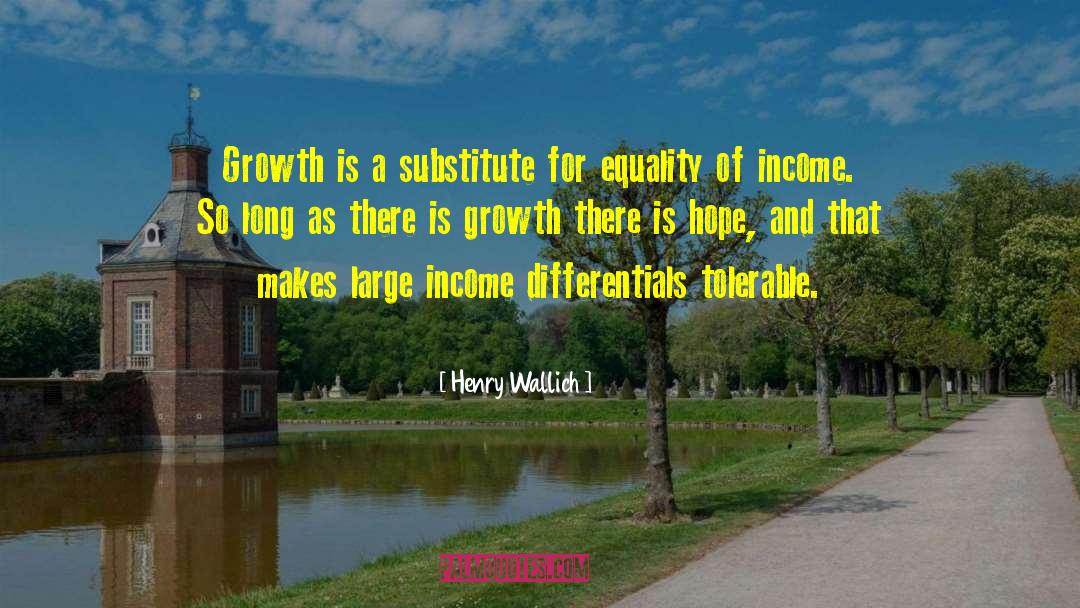 Henry Wallich Quotes: Growth is a substitute for