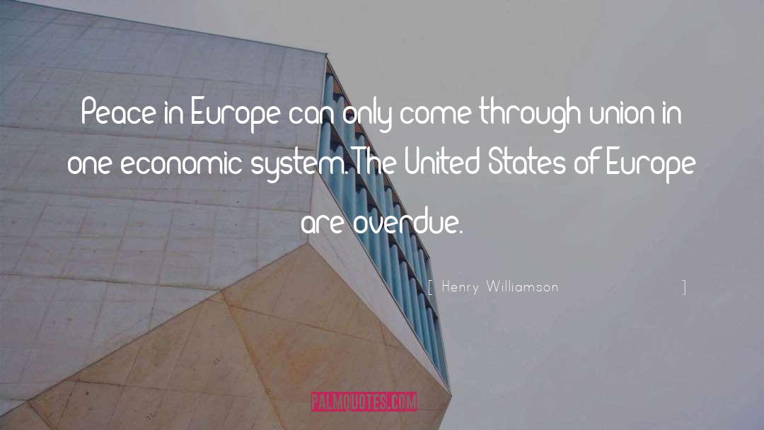 Henry Williamson Quotes: Peace in Europe can only