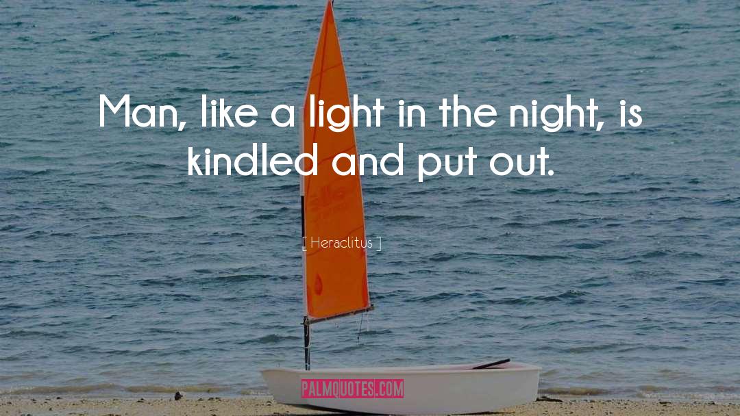 Heraclitus Quotes: Man, like a light in