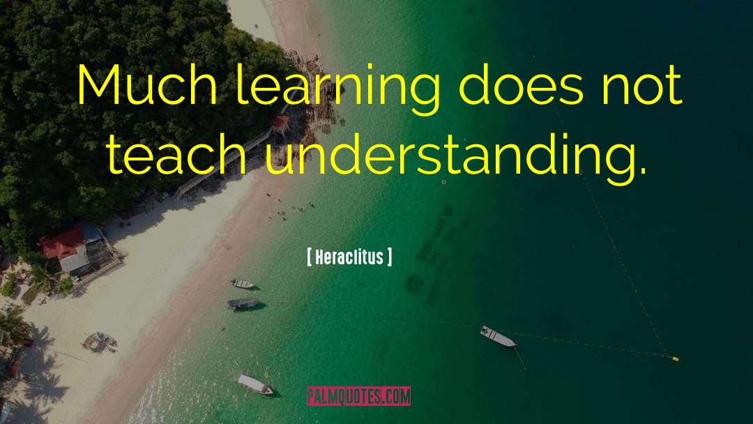 Heraclitus Quotes: Much learning does not teach