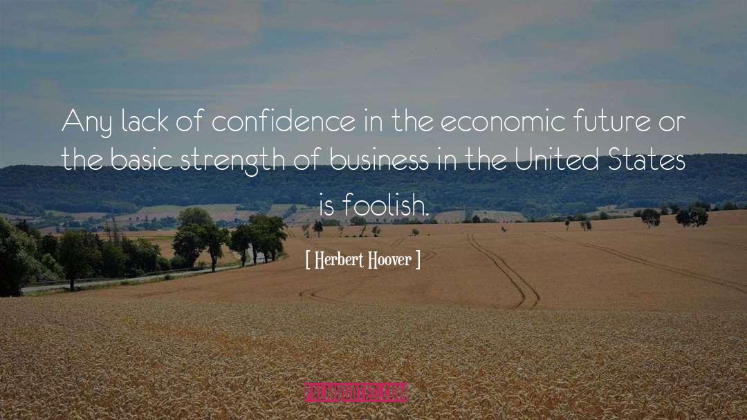 Herbert Hoover Quotes: Any lack of confidence in