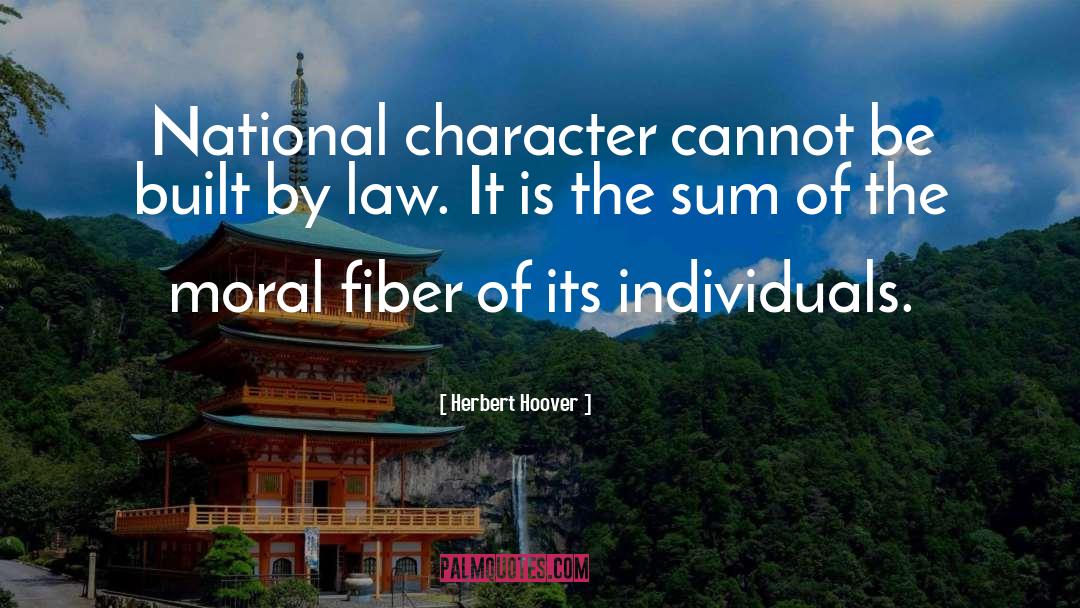 Herbert Hoover Quotes: National character cannot be built