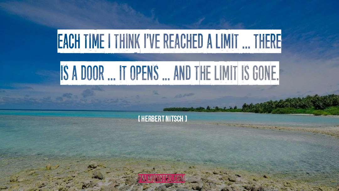 Herbert Nitsch Quotes: Each time I think I've