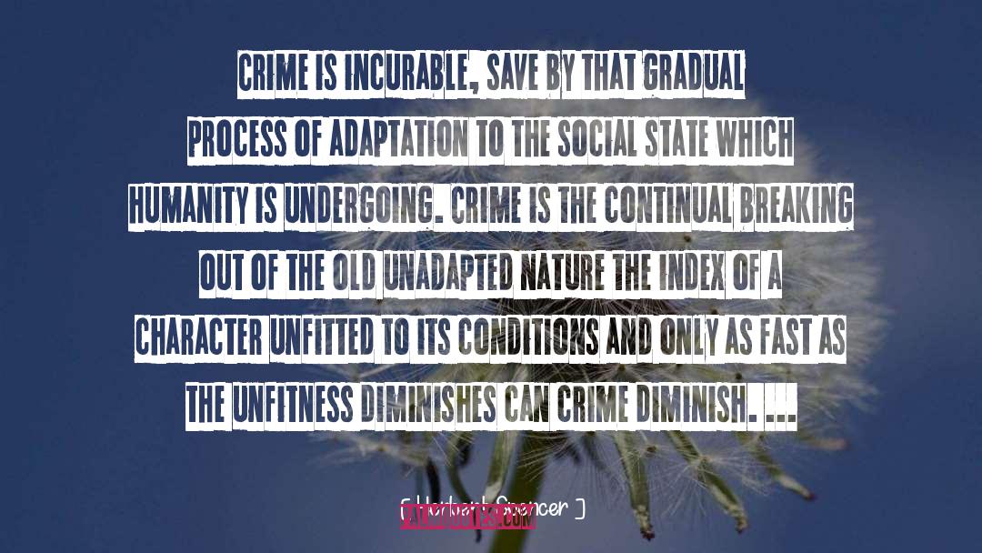 Herbert Spencer Quotes: Crime is incurable, save by