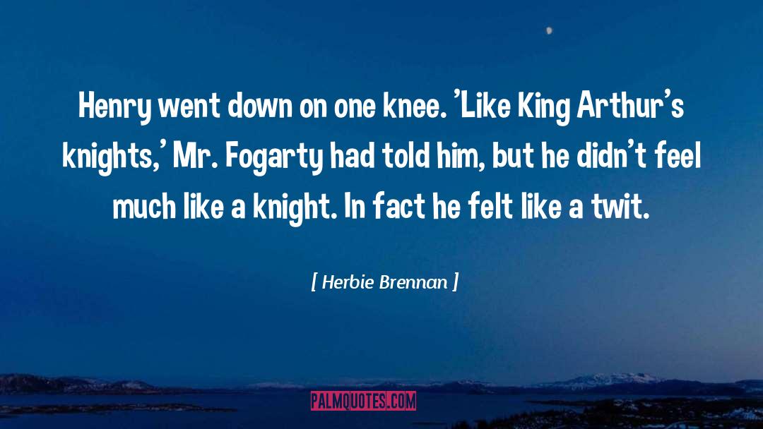 Herbie Brennan Quotes: Henry went down on one