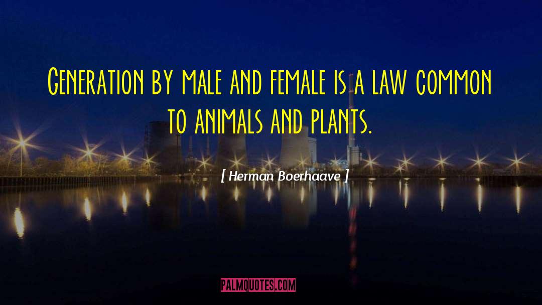 Herman Boerhaave Quotes: Generation by male and female