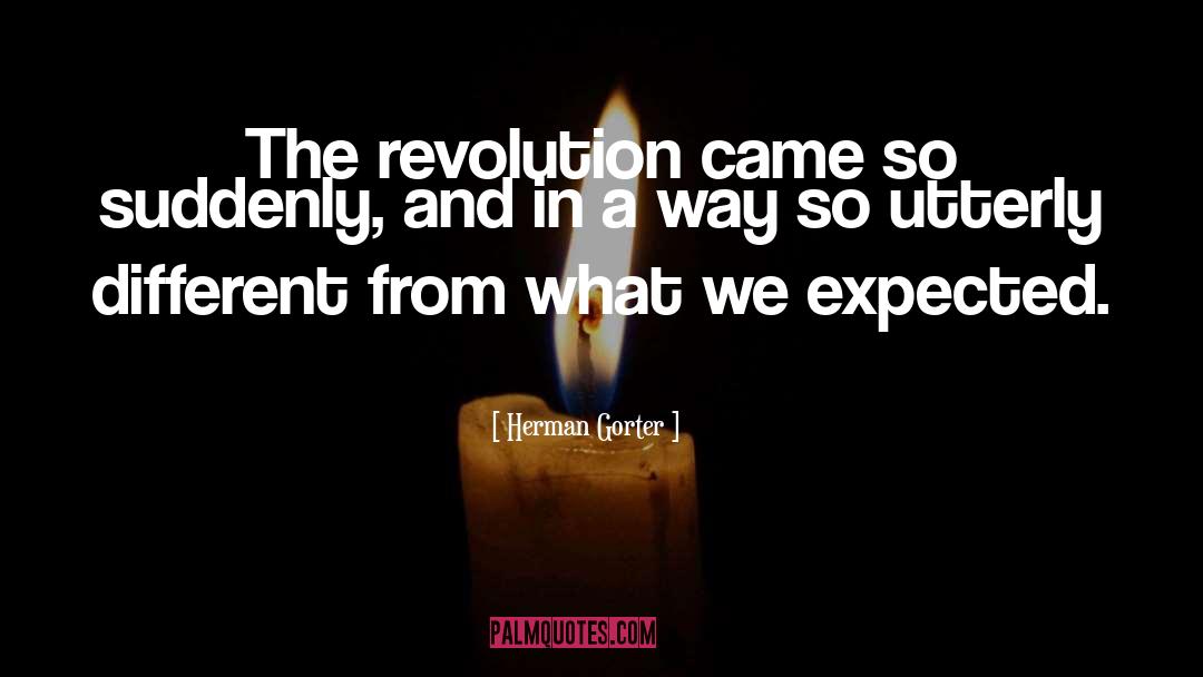 Herman Gorter Quotes: The revolution came so suddenly,