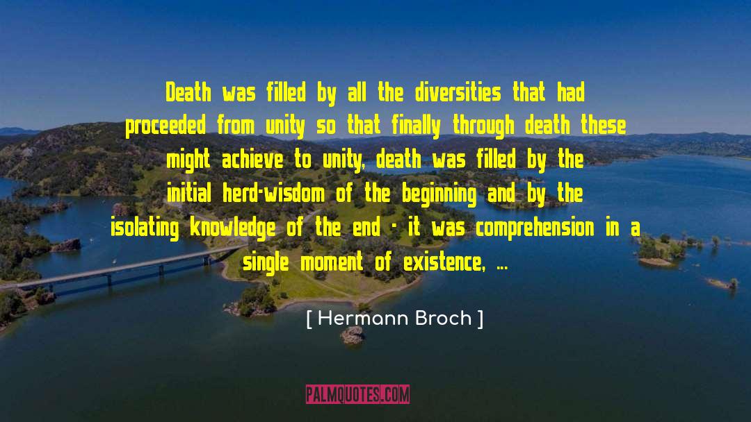 Hermann Broch Quotes: Death was filled by all