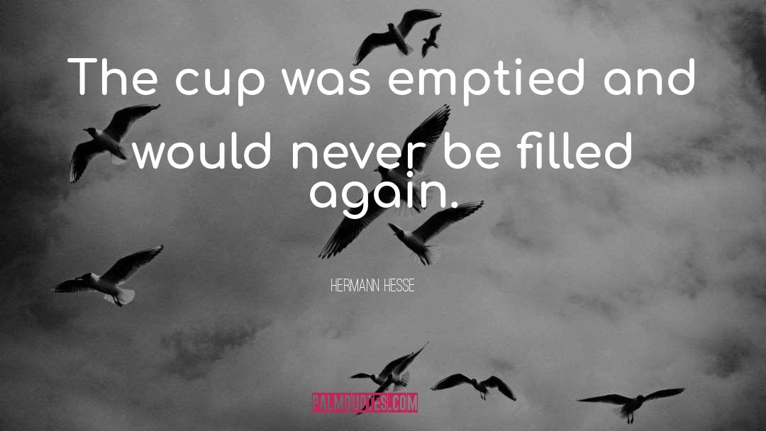 Hermann Hesse Quotes: The cup was emptied and