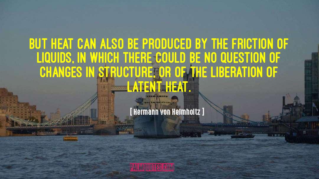Hermann Von Helmholtz Quotes: But heat can also be