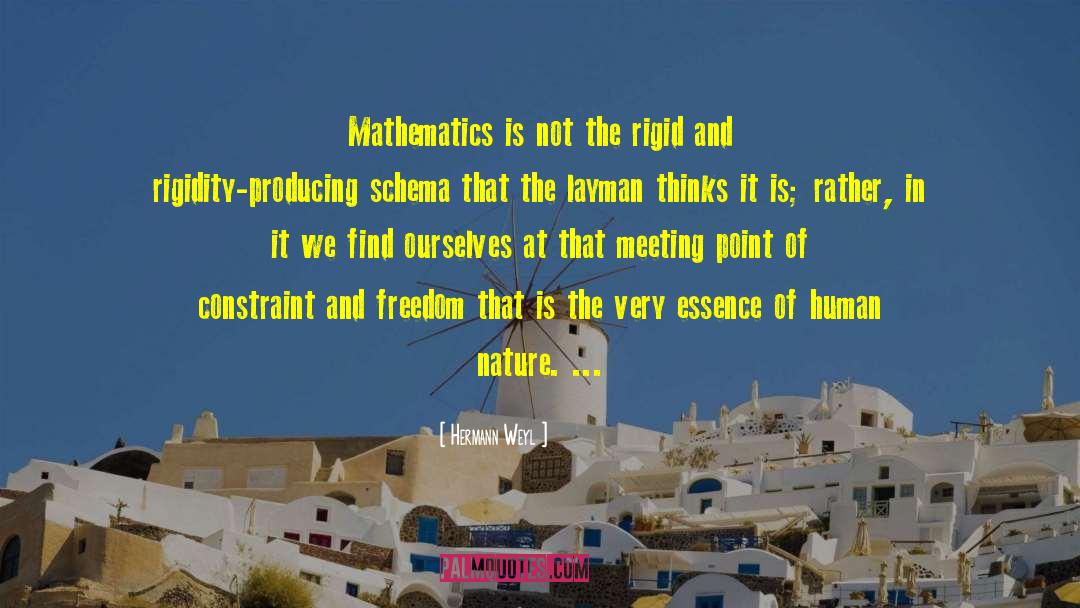 Hermann Weyl Quotes: Mathematics is not the rigid