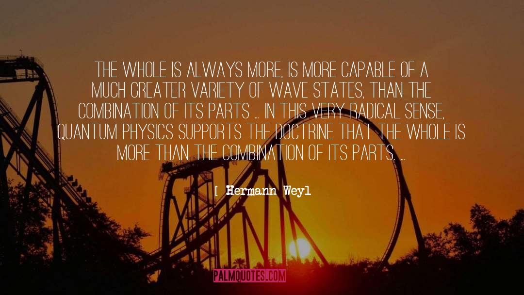 Hermann Weyl Quotes: The whole is always more,