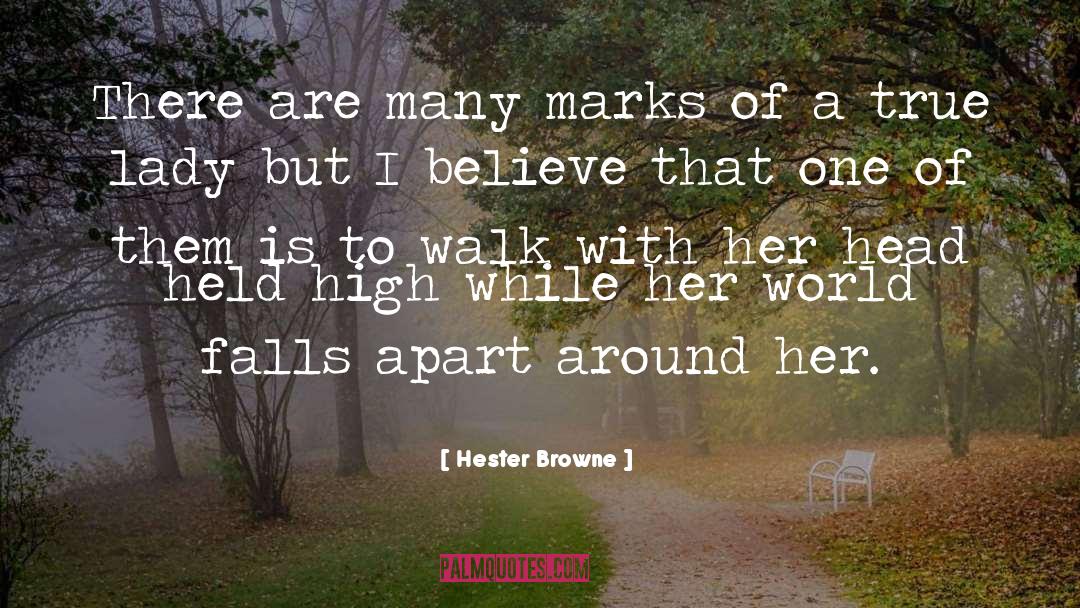 Hester Browne Quotes: There are many marks of