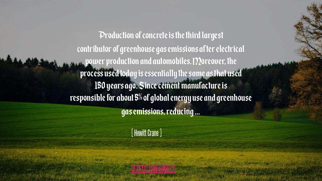 Hewitt Crane Quotes: Production of concrete is the