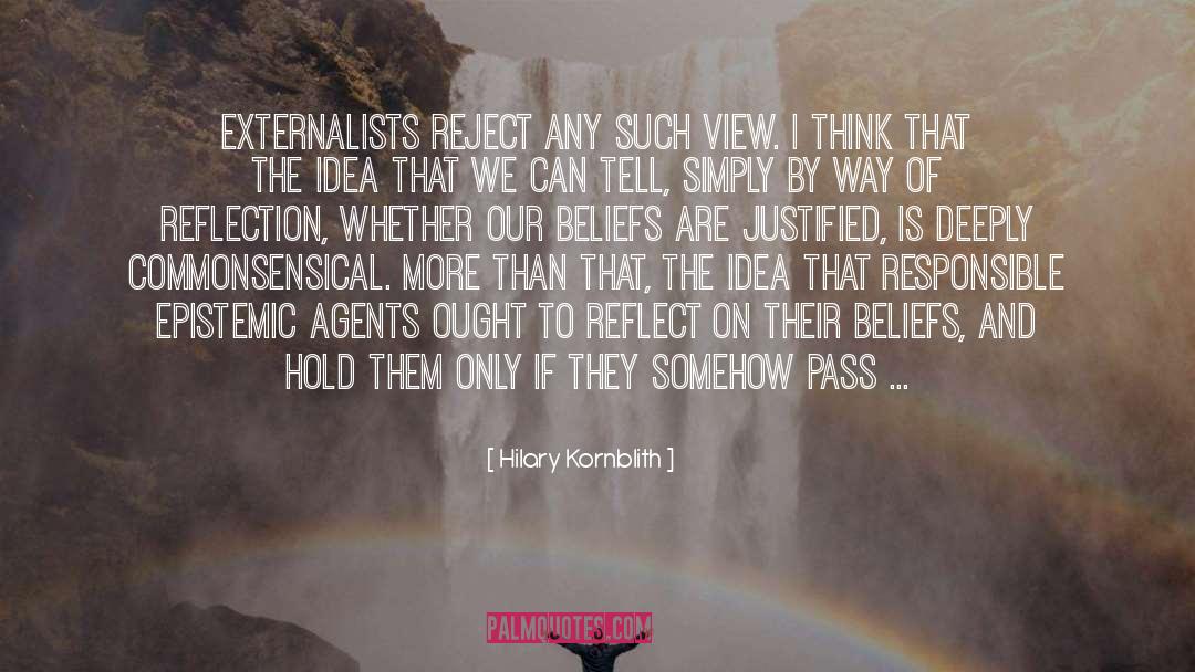 Hilary Kornblith Quotes: Externalists reject any such view.