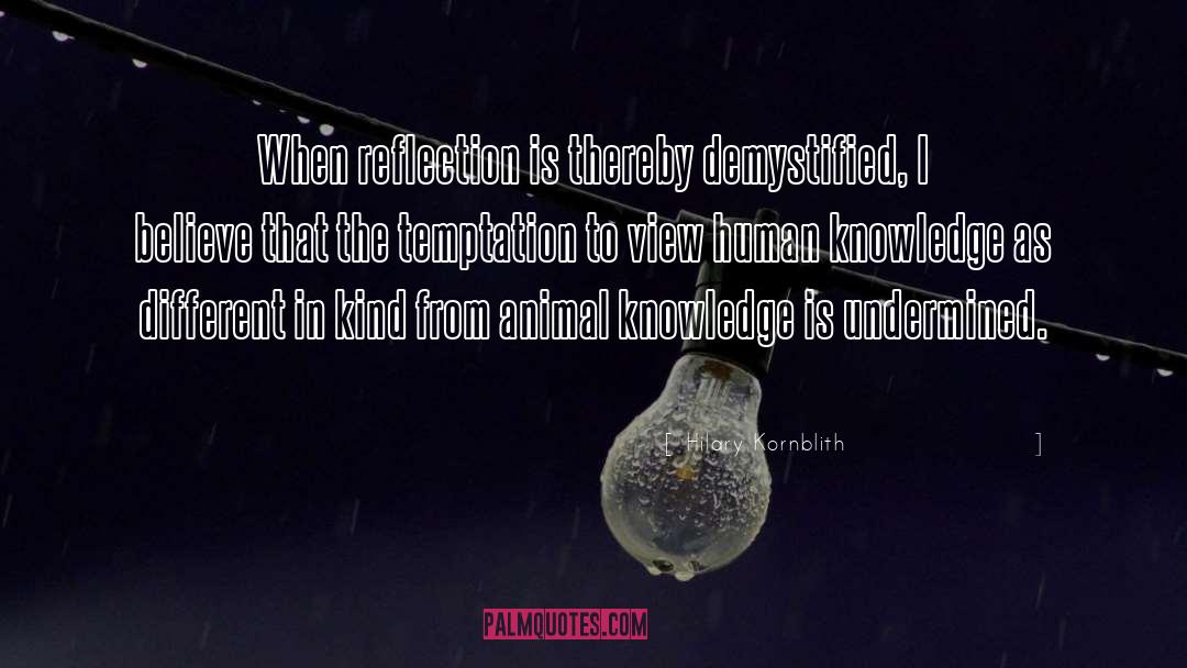 Hilary Kornblith Quotes: When reflection is thereby demystified,