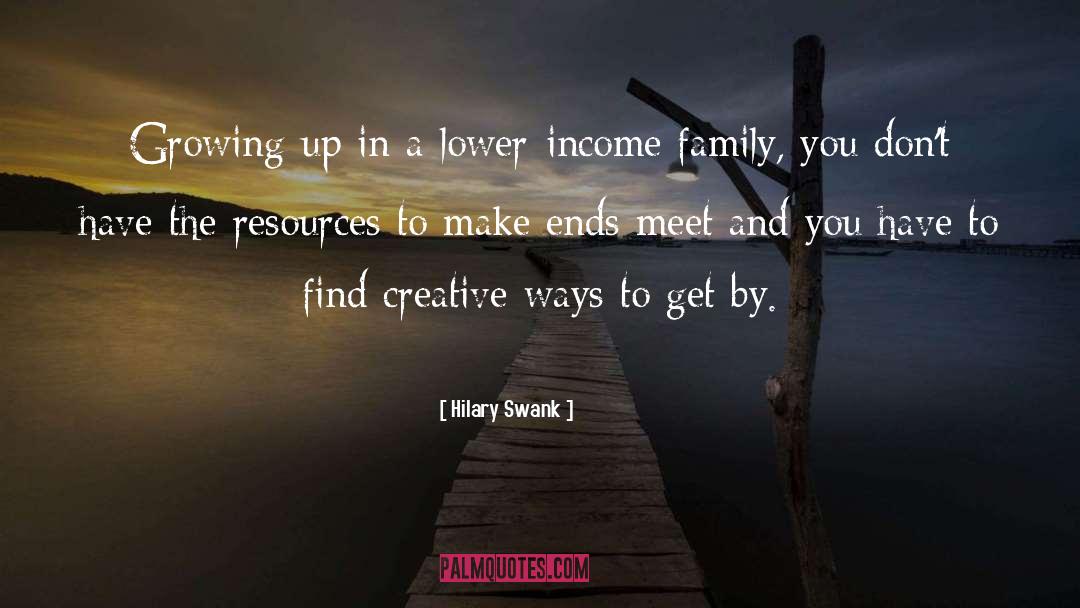 Hilary Swank Quotes: Growing up in a lower-income