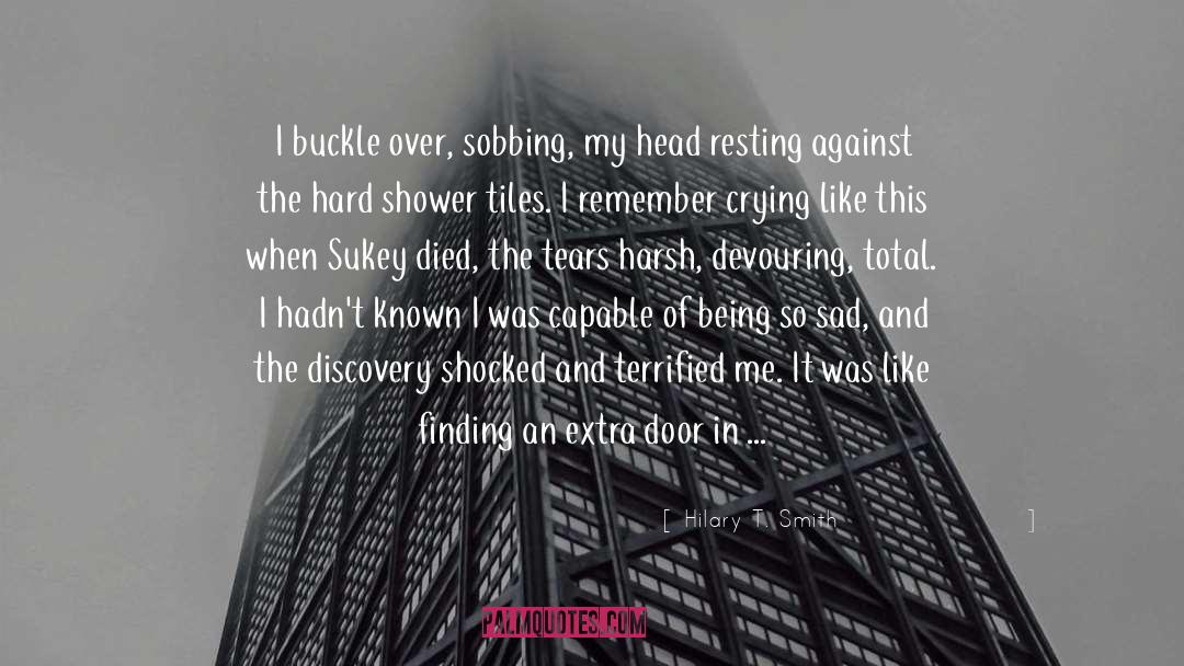 Hilary T. Smith Quotes: I buckle over, sobbing, my