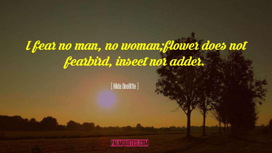 Hilda Doolittle Quotes: I fear no man, no