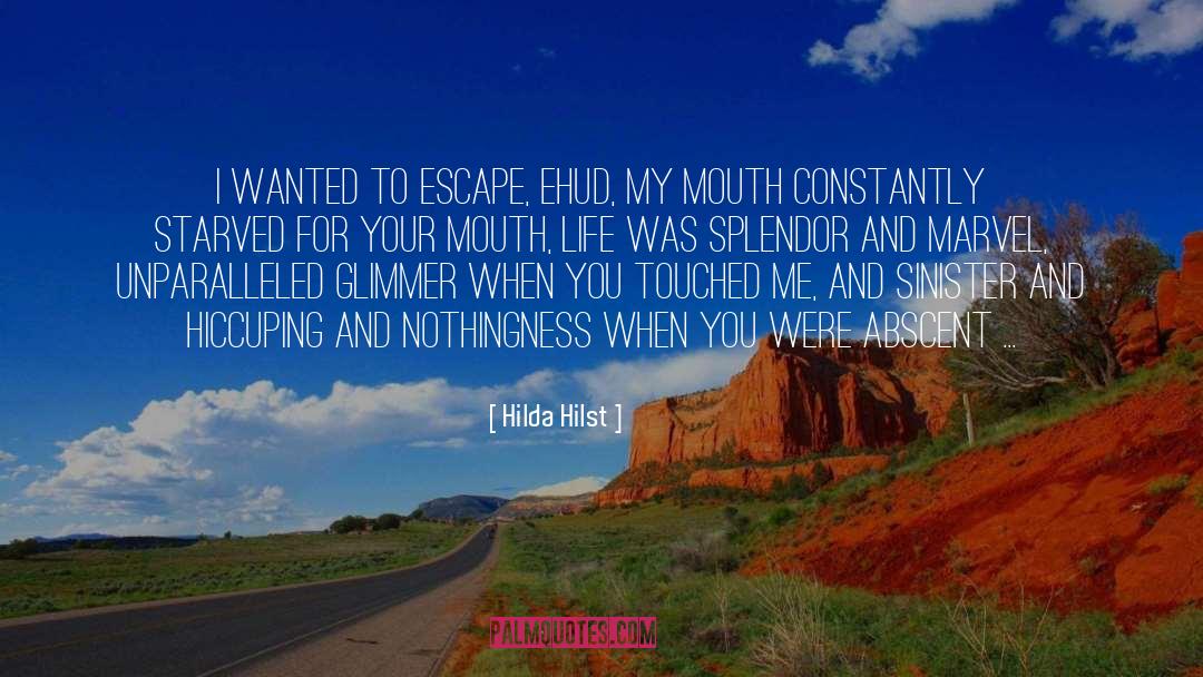 Hilda Hilst Quotes: I wanted to escape, Ehud,
