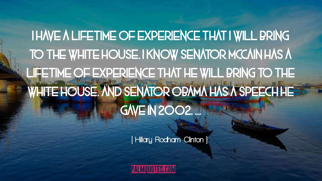 Hillary Rodham Clinton Quotes: I have a lifetime of