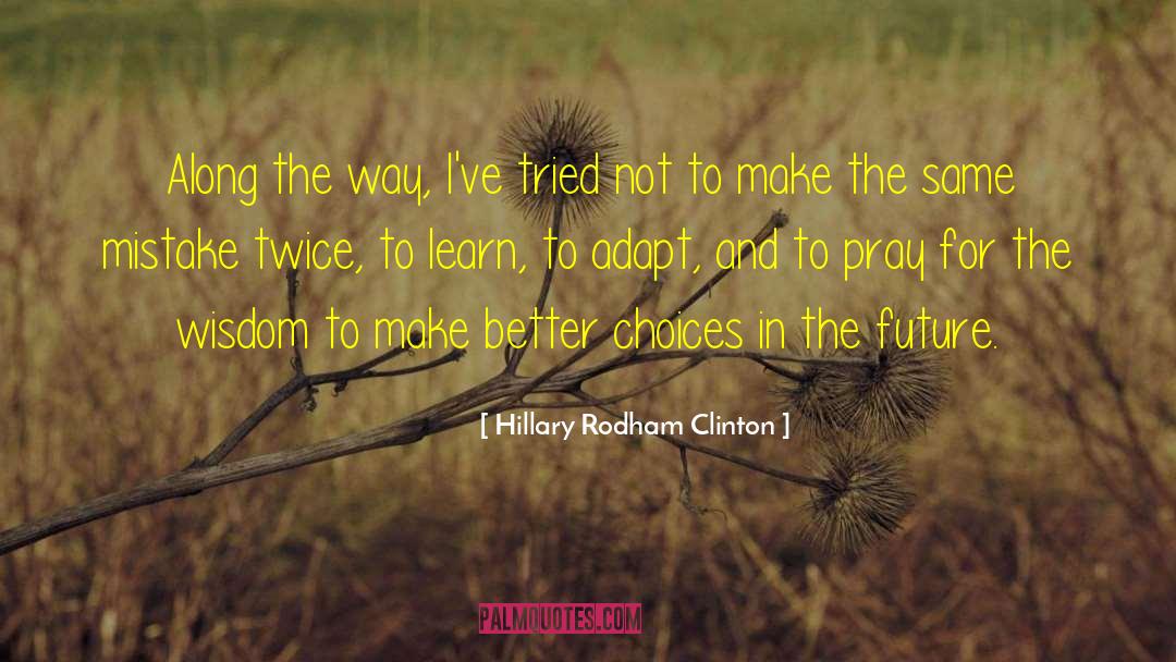 Hillary Rodham Clinton Quotes: Along the way, I've tried