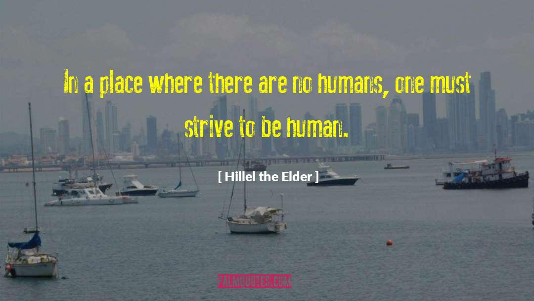 Hillel The Elder Quotes: In a place where there