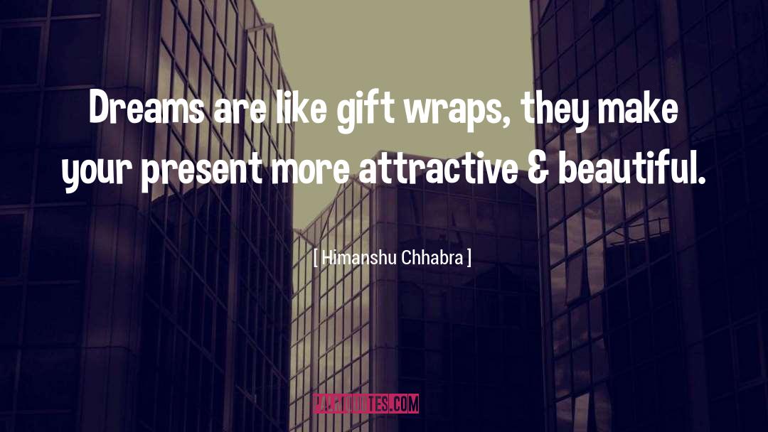 Himanshu Chhabra Quotes: Dreams are like gift wraps,