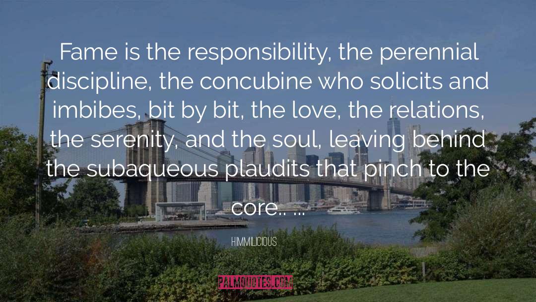 Himmilicious Quotes: Fame is the responsibility, the