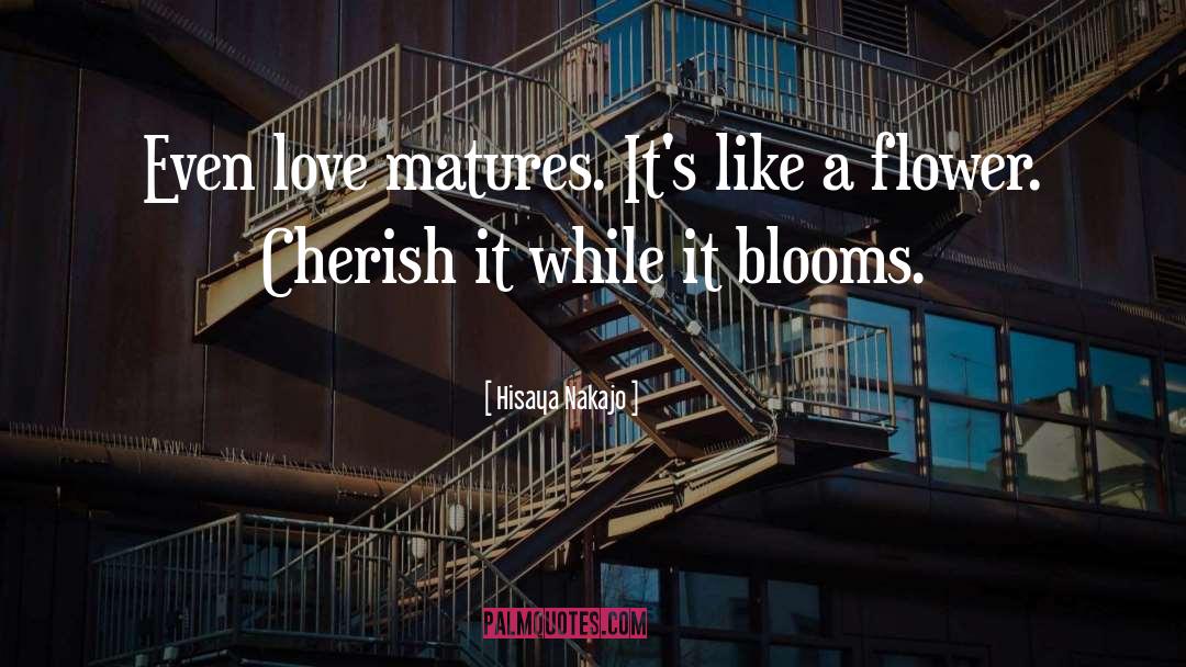 Hisaya Nakajo Quotes: Even love matures. It's like