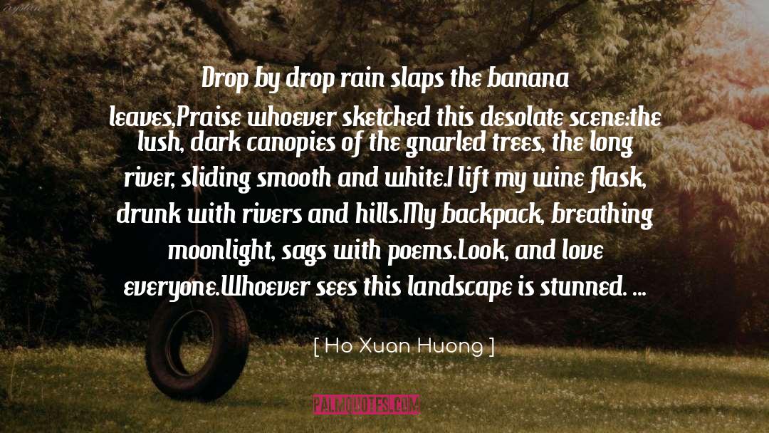 Ho Xuan Huong Quotes: Drop by drop rain slaps