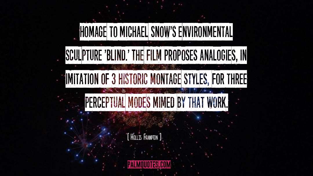 Hollis Frampton Quotes: Homage to Michael Snow's environmental