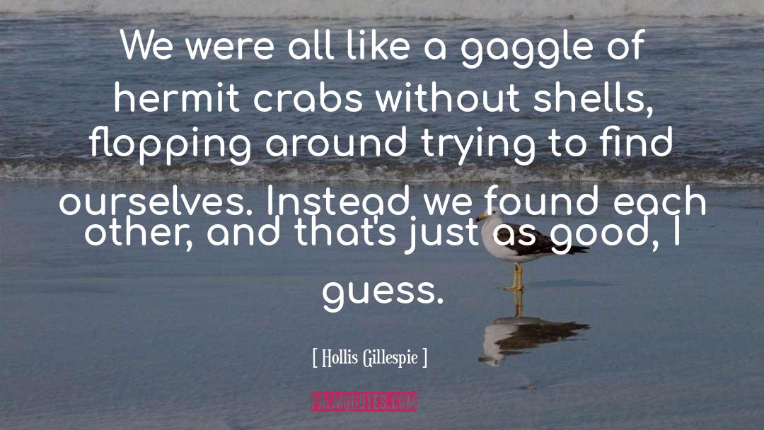 Hollis Gillespie Quotes: We were all like a