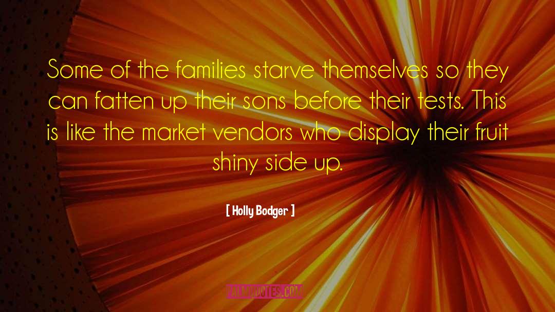 Holly Bodger Quotes: Some of the families starve