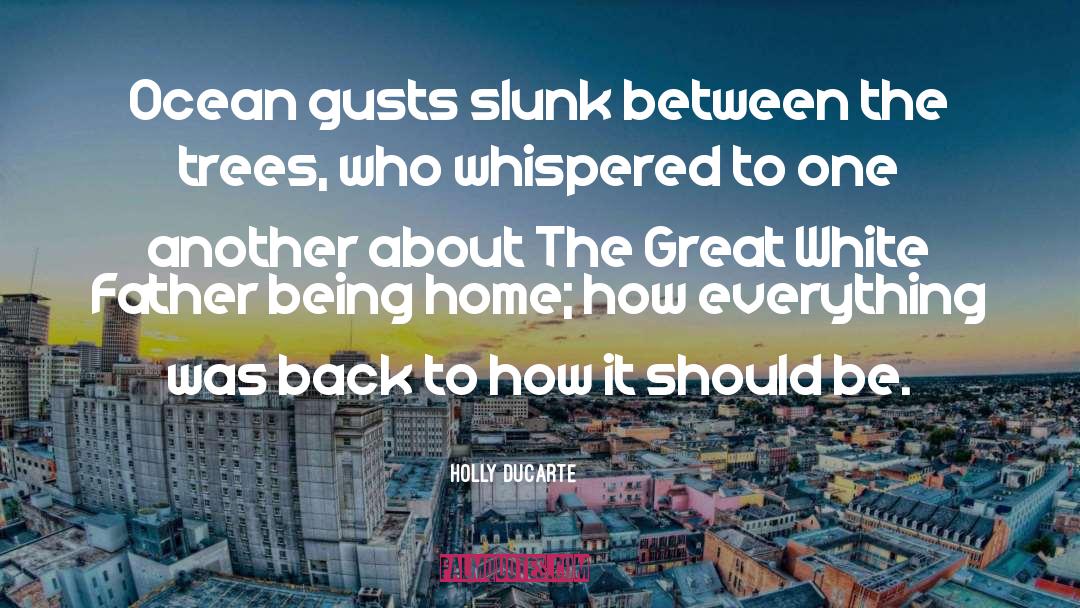 Holly Ducarte Quotes: Ocean gusts slunk between the