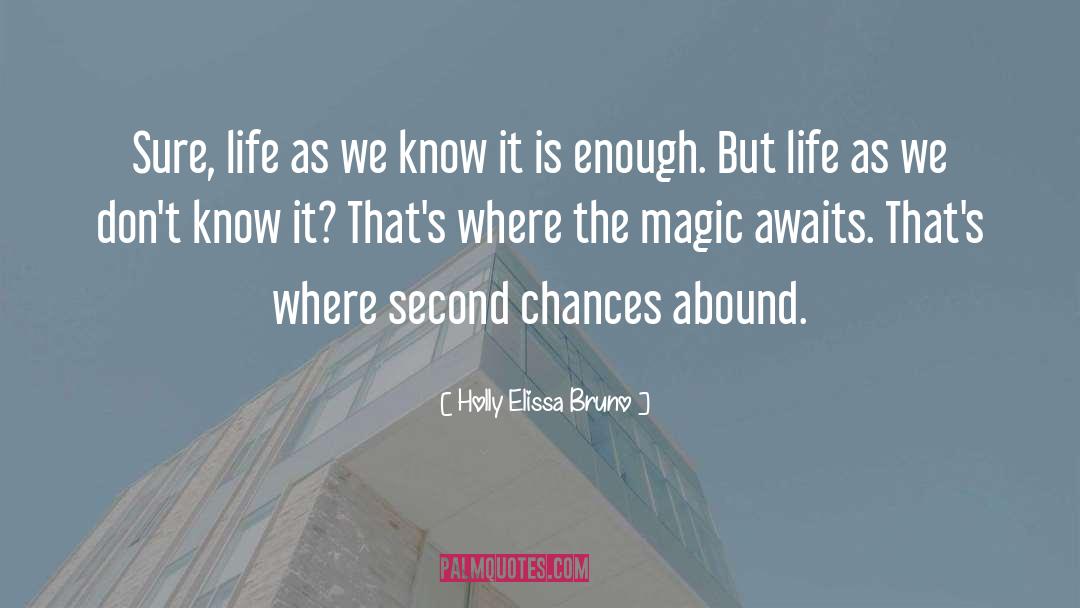 Holly Elissa Bruno Quotes: Sure, life as we know