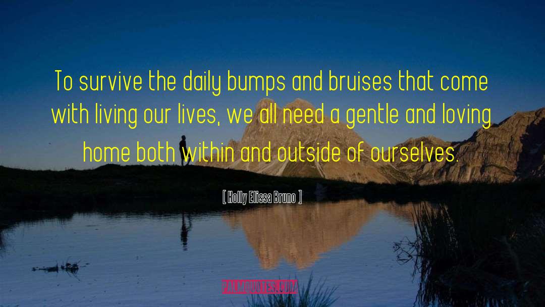 Holly Elissa Bruno Quotes: To survive the daily bumps