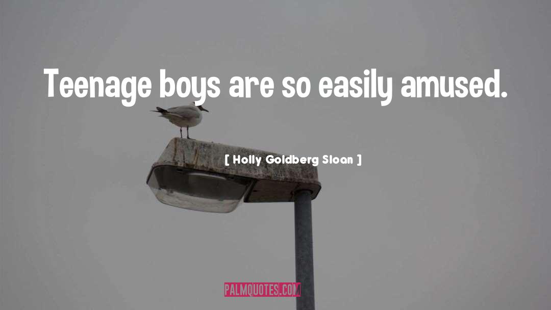 Holly Goldberg Sloan Quotes: Teenage boys are so easily