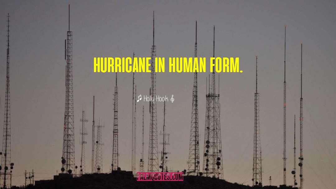 Holly Hook Quotes: hurricane in human form.