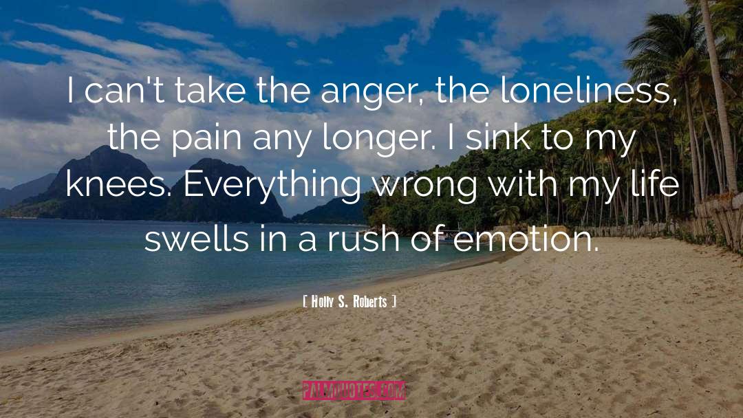 Holly S. Roberts Quotes: I can't take the anger,