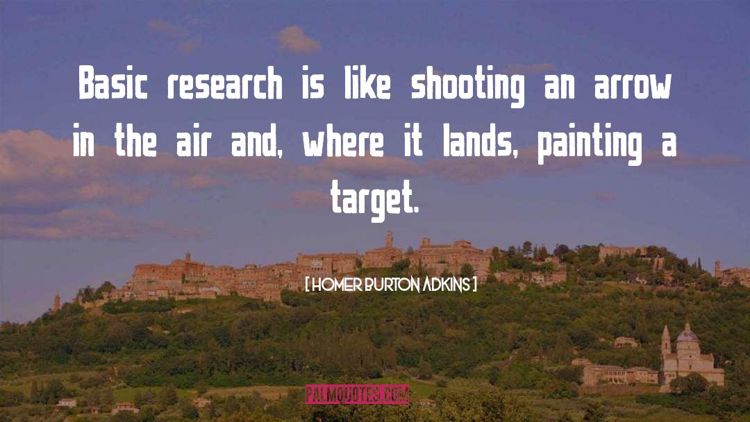 Homer Burton Adkins Quotes: Basic research is like shooting