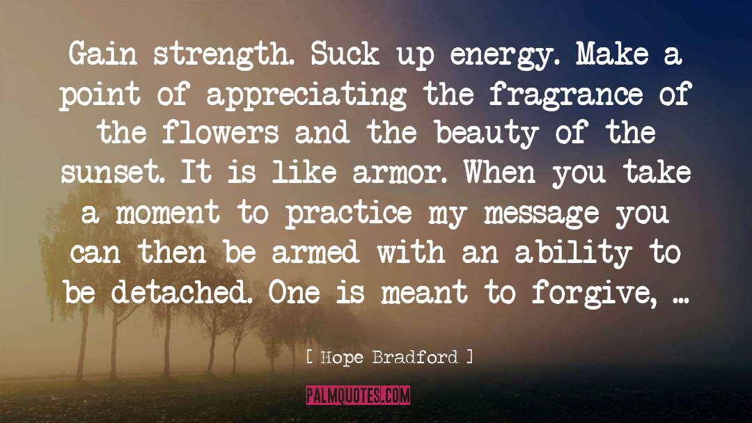 Hope Bradford Quotes: Gain strength. Suck up energy.