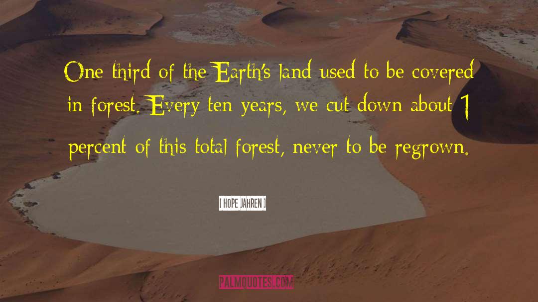 Hope Jahren Quotes: One-third of the Earth's land