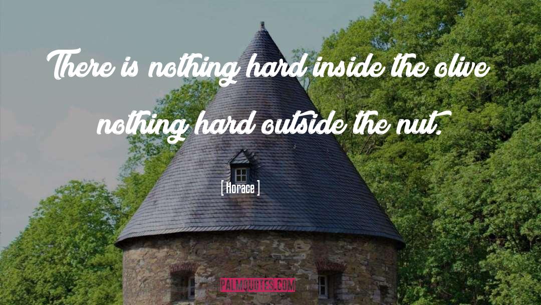 Horace Quotes: There is nothing hard inside